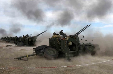Namlulu hava savunma silahları ile hava hedefleri başarıyla vuruldu 
