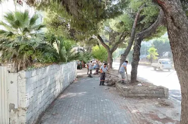 Nazilli Belediyesi’nden devlet karayolunda temizlik çalışması
