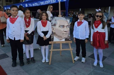 Nazilli’de ‘Cumhuriyet Çocukları Resim Sergisi’ açıldı 