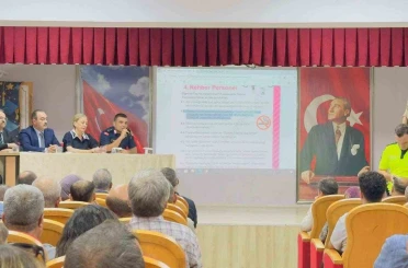 Nazilli’de okul servisi şoförleri ve rehber personele trafik eğitimi 