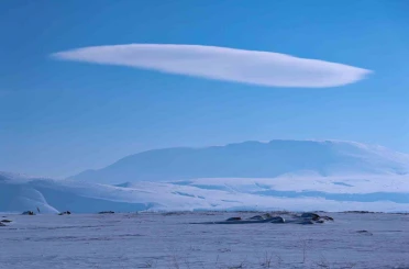 Nemrut Kalderası üzerinde mercek bulutu 