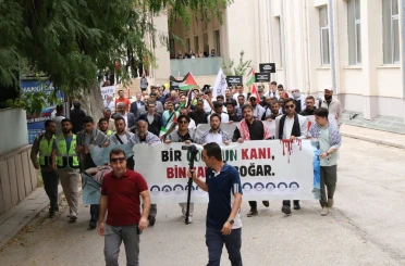 NEÜ öğrencileri, Gazze için tek yürek oldu