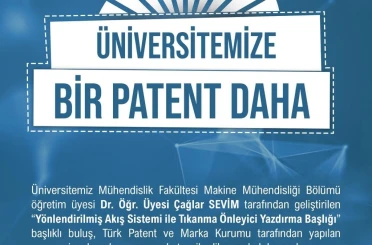 Niğde Ömer Halisdemir Üniversitesi bir patent daha aldı 