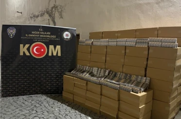 Niğde’de 50 bin paket kaçak sigara ele geçirildi 