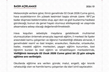 Niğde’de eğitime 1 gün ara verildi 