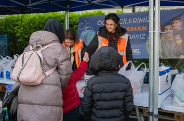 Öğrencilere ikinci dönemin ilk beslenme çantaları ulaştırıldı 