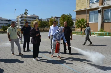 Okul aşçılarına yangın farkındalık eğitimi verildi 