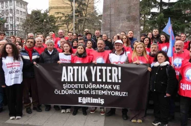 Okuldaki öğretmen cinayetine Trabzonlu eğitimcilerden tepki 