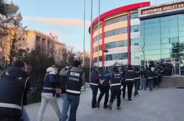 Operasyonda gözaltına alınan 21 şahıstan 14’ü tutuklandı 