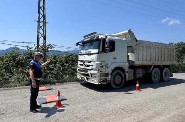 Ordu’da ağır tonajlı araç denetimi: 11 araca ceza 