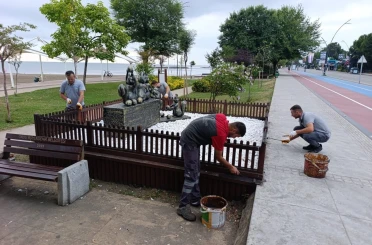 Ordu’da kent mobilyaları bakıma alınıyor 