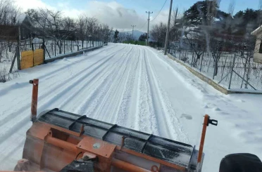 Osmangazi’nin yüksek kesimlerinde kar nöbeti 