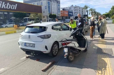 Otomobil ile çarpışan motosiklet sürücüsüne ceza kesildi 