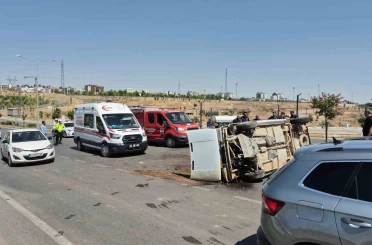 Otomobil refüje çarparak takla attı: 1 yaralı 