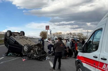 Otomobil takla attı; 4 yaralı 