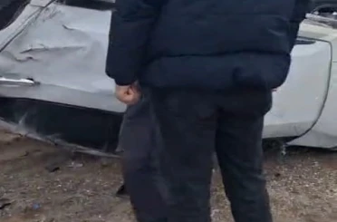 Otomobil takla attı, sürücü kazadan yara almadan kurtuldu 