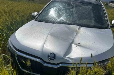 Otomobil tarlaya savruldu, 1 kişi yaralandı 