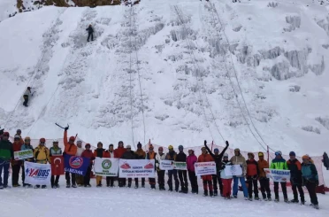 Palandöken’de buz tırmanışı eğitimi başarıyla gerçekleşti 