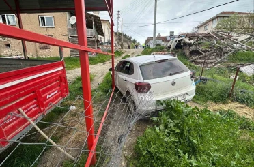 Park halindeki aracın bir anda hareket etti 