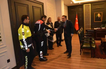 Polis Teşkilatı’ndan, Kaymakam Odabaş’a ziyaret 