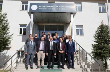 Rektör Hacımüftüoğlu, Horasan MYO’yu ziyaret etti