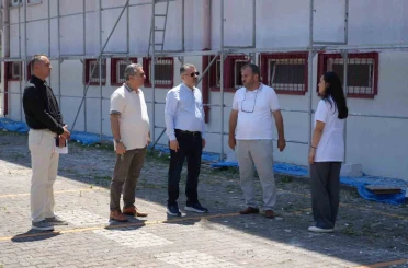 Rektör Kırışık Tıp Fakültesi Ek Hizmet Binası’nda incelemelerde bulundu 