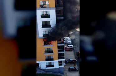 Rize’de 10 katlı apartmanın 4. katında çıkan yangın korkuttu 
