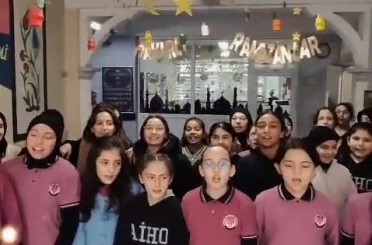 Rize’de okullarda öğrencilerin Ramazan coşkusu 