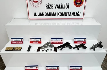 Rize’de ruhsatsız silah ve uyuşturucu operasyonu 