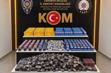 Sakarya’da binlerce paket kaçak sigara ve tütün ele geçirildi
