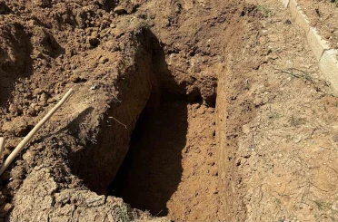 Saldırıda ölen öğretmenin defnedileceği mezar yeri görüntülendi 