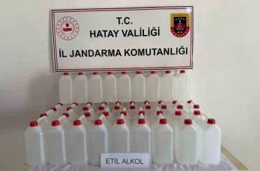 Samandağ’da 200 litre etil alkol ele geçirildi 