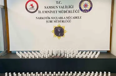 Samsun’da 10 bin 104 sentetik ecza hap ele geçirildi
