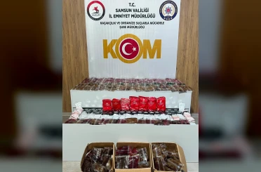Samsun’da 179 kilo kaçak nargile tütünü ele geçirildi 