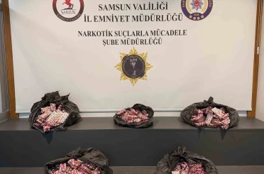 Samsun’da 24 bin 600 uyuşturucu hap ele geçirildi 
