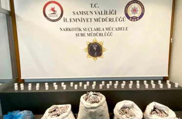 Samsun’da 36 bin sentetik ecza ele geçirildi: 3 gözaltı 