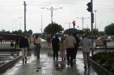 Samsun’da sağanak yağmur etkili oldu 