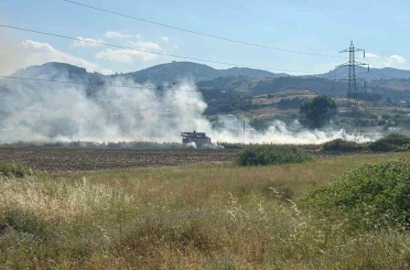 Samsun’da samanlık alanda çıkan yangın söndürüldü 