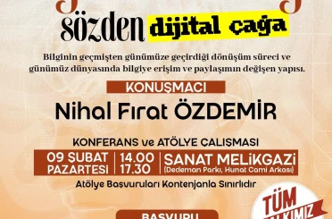Sanat Melikgazi’de konferans ve atölye bir arada yapılacak 