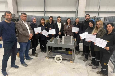 Sanayide kadın gücü: Çorum’da 15 kadın kaynakçı sertifikalarını aldı 