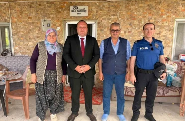 Sehit babasına anlamlı ziyaret 