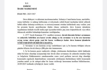 Selimiye Camii’nde tepki çeken restorasyona yargı freni 