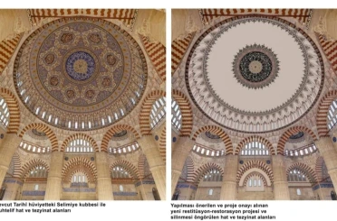 Selimiye Kubbe süslemeleri restorasyonuna mahkeme "dur"dedi 