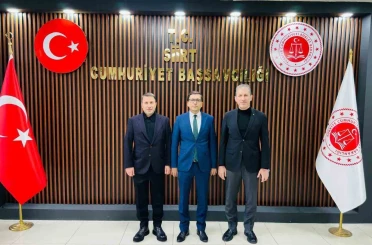 Siirt TSO Başkanı Güven Kuzu, Başsavcı Yasin Coşkun ile bir araya geldi 