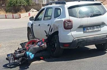 Siirt’te otomobil ile motosiklet çarpıştı: 1 yaralı 
