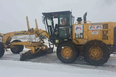 Silifke’nin kırsalında karla mücadele 