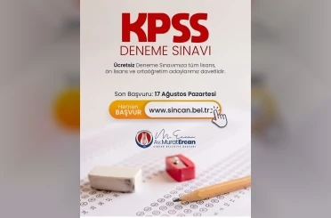 Sincan Belediyesi’nden KPSS adaylarına ücretsiz deneme sınavı 
