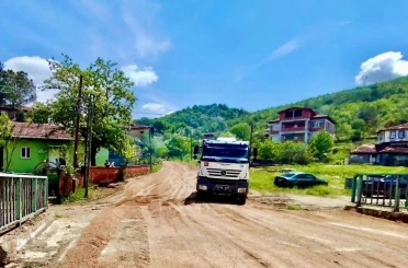 Sinop kırsalında yol çalışması 