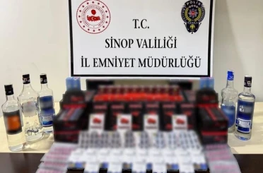 Sinop’ta kaçak içki ve cinsel içerikli ürün operasyonu: 1 gözaltı