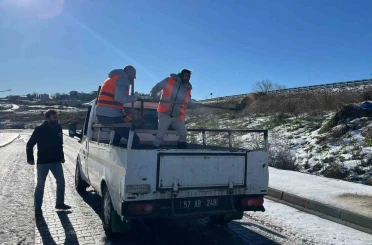 Sinop’ta ’kürekli’ tuzlama çalışması 